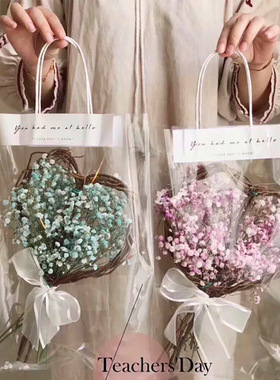 永生花橱窗手提袋diy成品透明