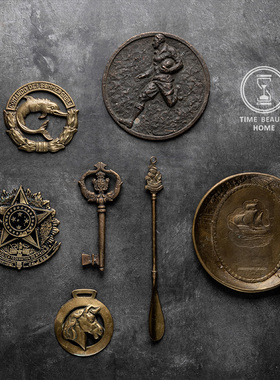 时光美器美式黄铜摆件