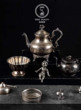 时光美器欧美镀银摆件