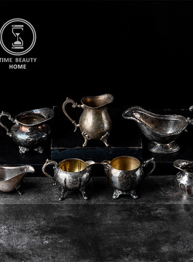 西式复古风vintage奶壶旧物糖罐