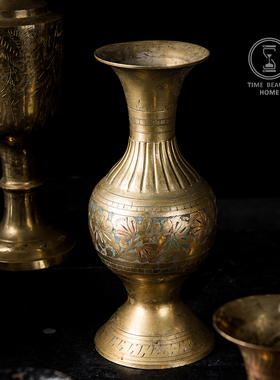 欧式风古董黄铜摄影道具装饰摆件