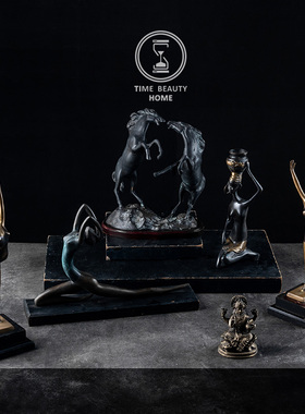 黄铜人物摆件动物雕塑