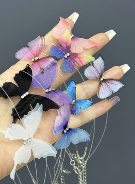 choker森系翅膀度假风鱼线锁骨链