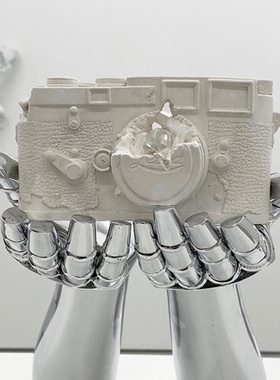 空山基雕塑水晶电话ins相机摆件