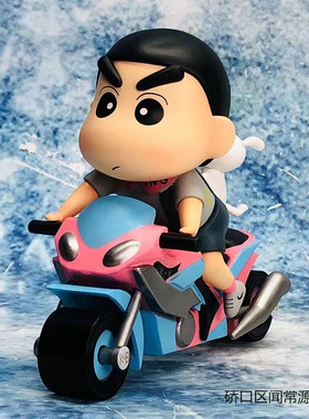 蜡笔小新机车小新潮玩周边手办动漫公仔桌面摆件生日批发玩具