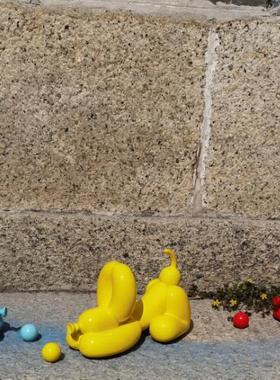 游戏雕塑儿童卡通电镀ins气球狗