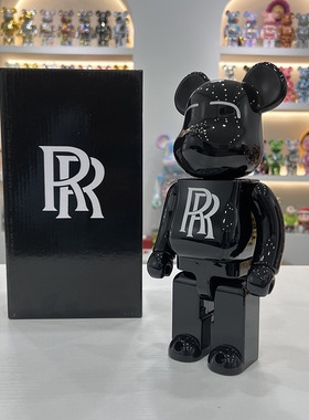 bearbrick黑色R暴力熊积木熊公仔手办潮流摆件桌面模型送礼物