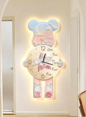 暴力熊钟表挂钟客厅网红现代简约2025新款大气高级感创意时钟