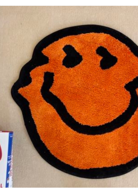 DPstudio提花羊羔绒笑脸坐垫椅垫毛绒垫柔软搭配汽车坐垫搞怪地垫