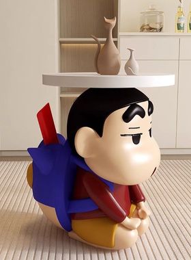 蜡笔小新边几客厅沙发边柜卧室床头柜创意卡通可爱小茶几