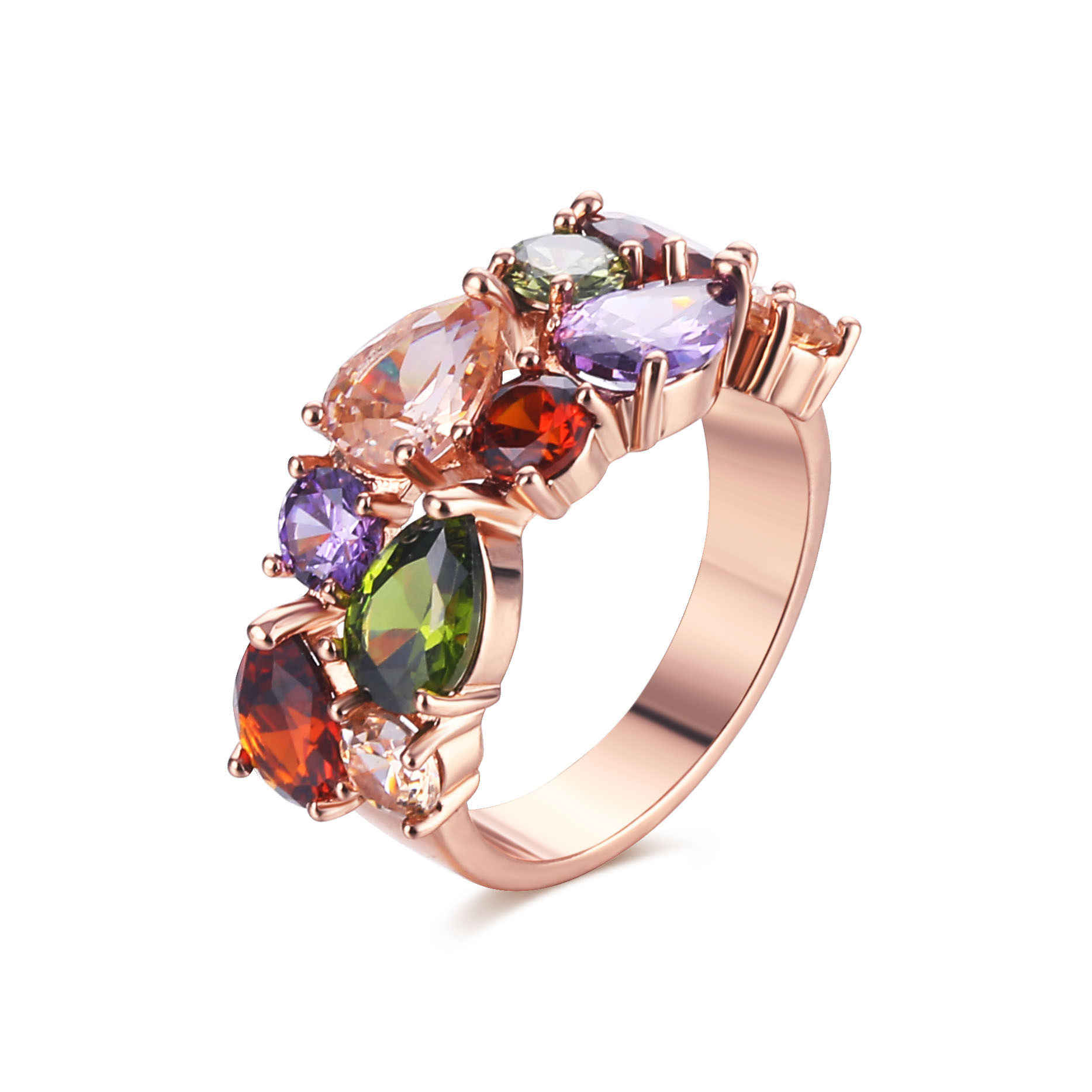 French romantic crystal jewelry four-piece set