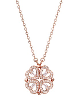 铜合金项链女满锆轻奢风锁骨链一款两戴首饰D135M