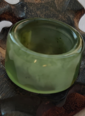 天然玉石时尚正品岫玉戒指指环