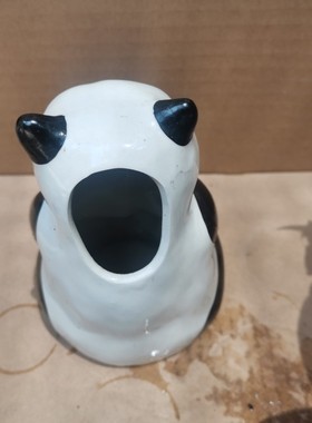 70年代河北宣化产熊猫陶瓷储钱罐