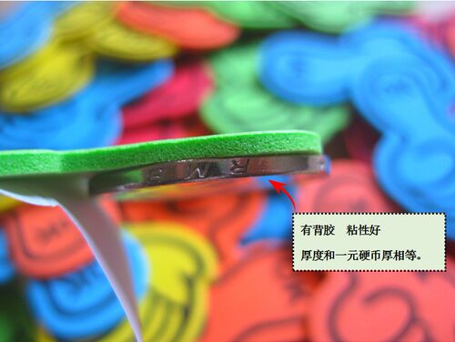 5厘米大拇指贴纸奖励贴彩色大拇指OK手势即时贴点赞表扬鼓励贴纸 - 图1