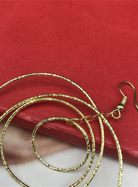 earrings夸张圆环长耳环大耳饰金
