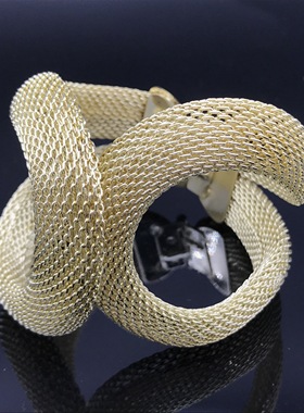 树叶金属电镀遮挡手镯