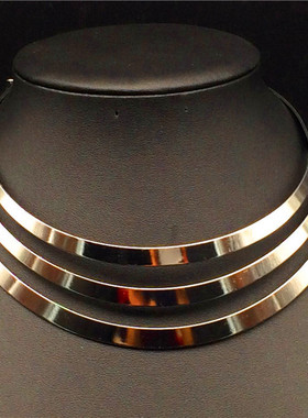 2017春夏新款欧美金色项圈 亮面个性夸张朋克项圈 短项链necklace