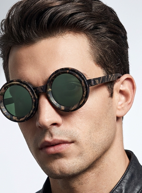 高颜值防辐射圆框男款可调变色ND