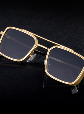 高颜值复古男士墨镜金属小框