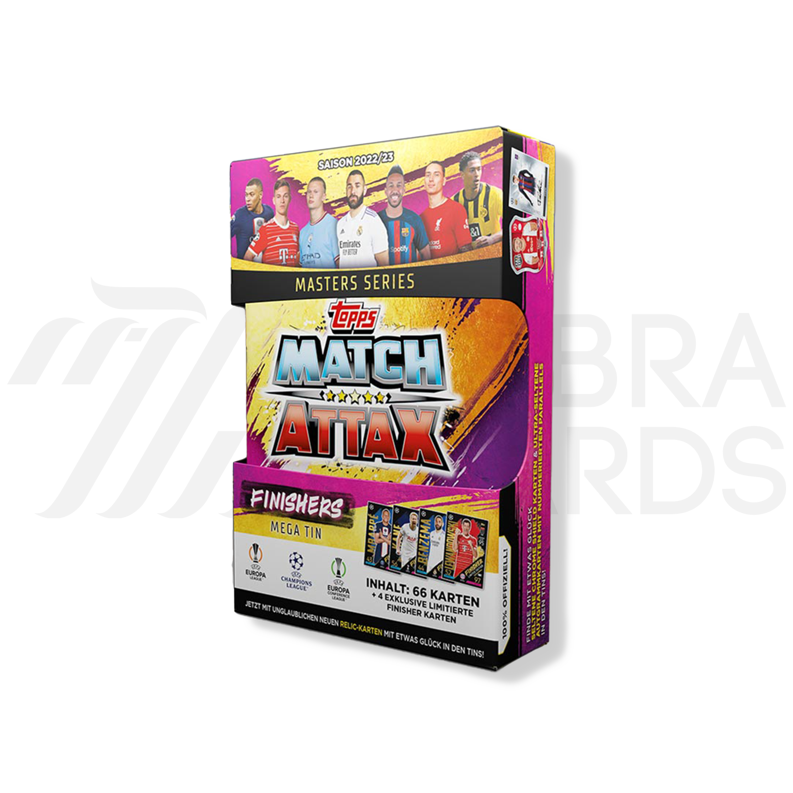 TOPPS 22-23 MATCH ATTAX 欧联欧冠球星卡 Finishers 大铁盒 紫色 - 图0