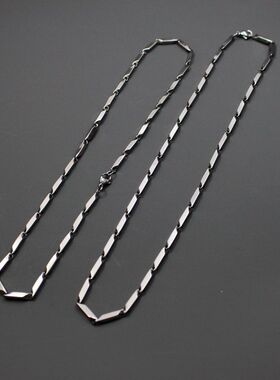 钛钢菱形男女不掉色项链高性价比