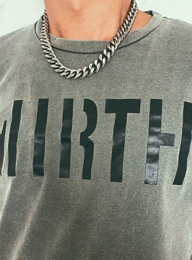 男士钛钢嘻哈古巴项链