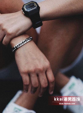 简约钛钢男手链不掉色