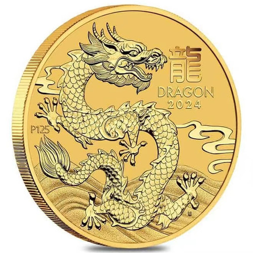 澳大利亚纪念礼品币 龙年币虎年牛年动物彩色镀银币礼物生肖硬币 - 图1