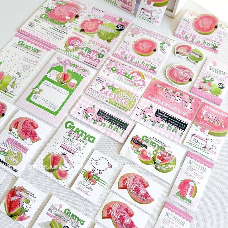 小兽星D家文创SET覆膜ins风甜心芭乐贴纸包卡头折页打包套装贴纸,淘宝优惠券,粉丝福利购,淘宝优惠卷