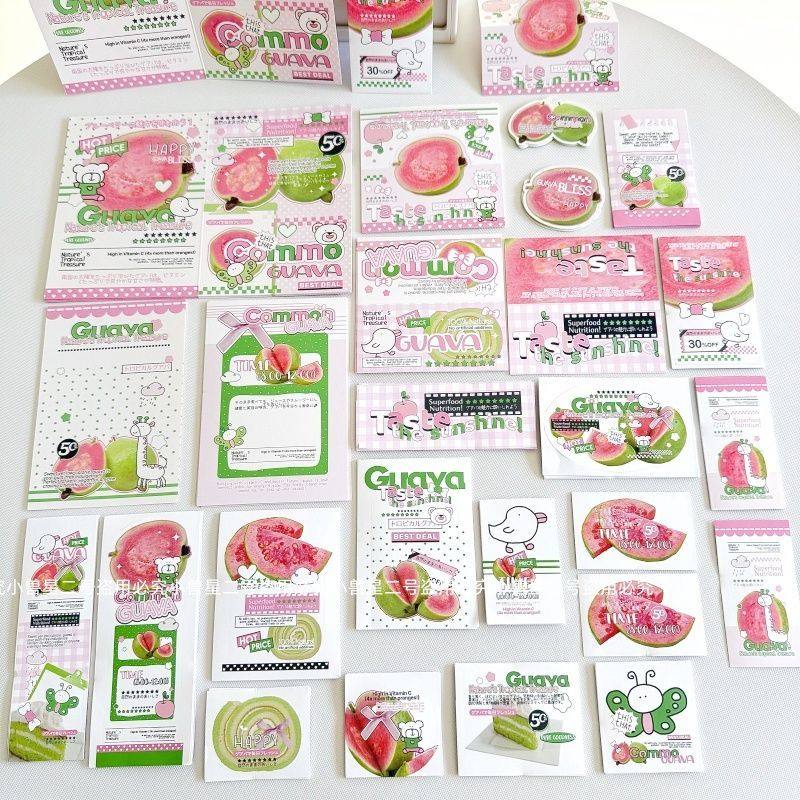 小兽星D家文创SET覆膜ins风甜心芭乐贴纸包卡头折页打包套装贴纸,淘宝优惠券,粉丝福利购,淘宝优惠卷