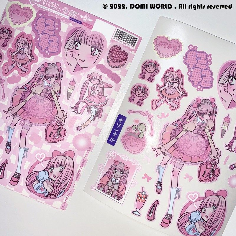 韩国domi同款人物ins风手账贴纸手机后壳diy咕卡手账素材贴贴纸,淘宝优惠券,粉丝福利购,淘宝优惠卷