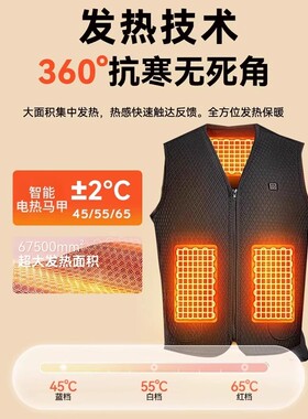 秋冬季电热马甲充电智能全身发热衣服中老年保暖加热背心男女士