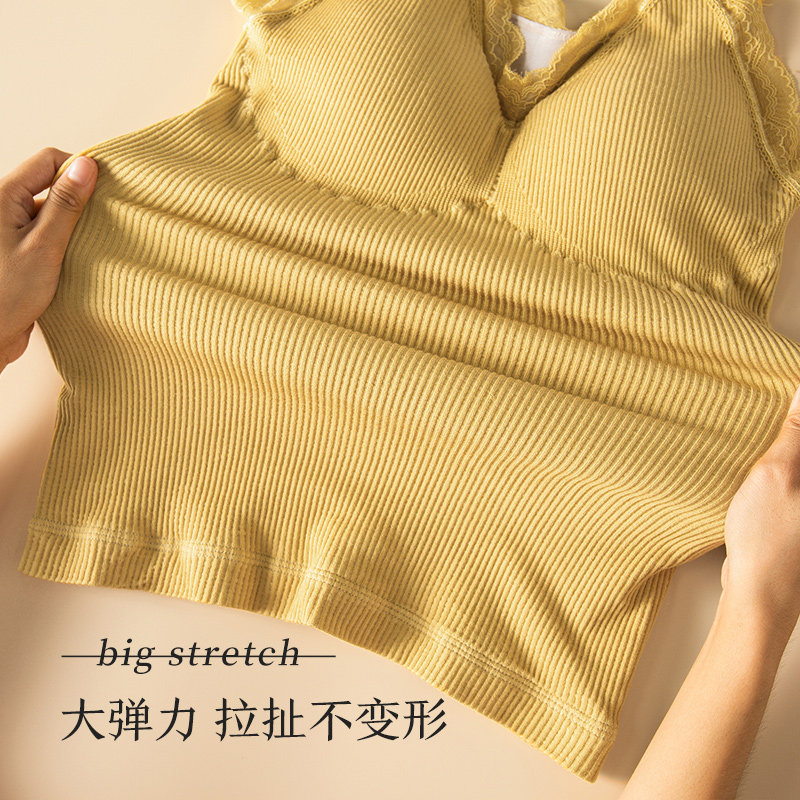女士内衣加绒背心美体紧身带打底衫 俞兆林保暖上装