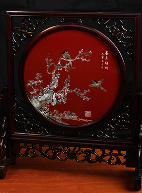 扬州漆器厂平磨螺钿结婚生日商务
