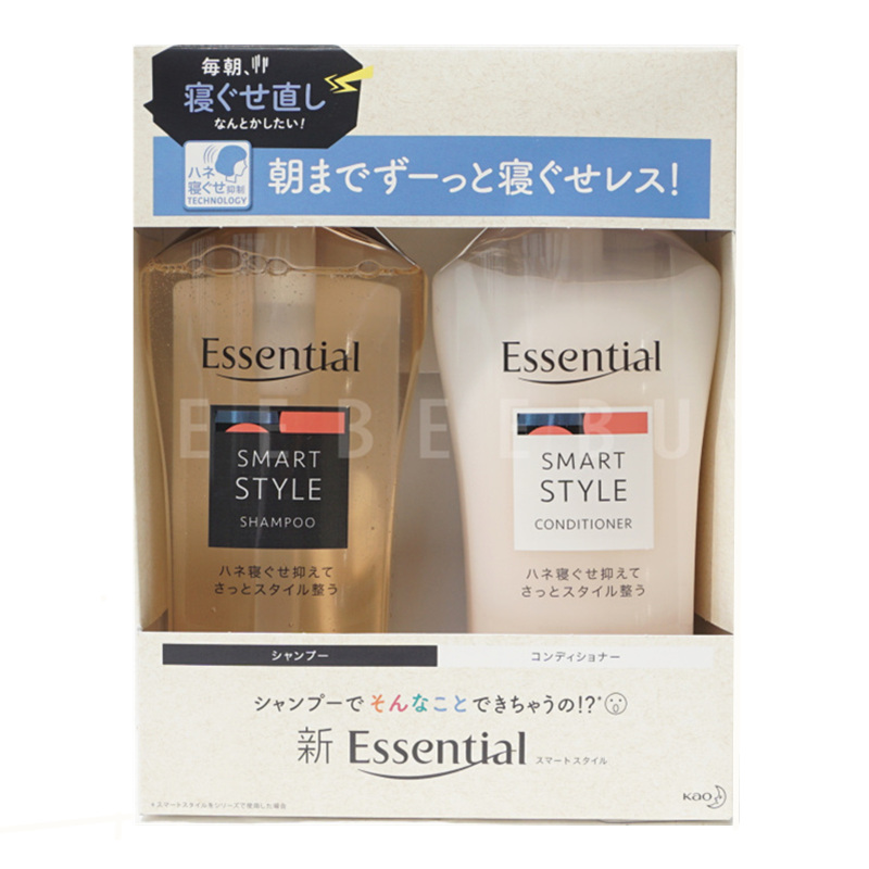 睡醒不乱蓬松日本花王essential清爽滋润洗发水护发素套装无硅油-图3