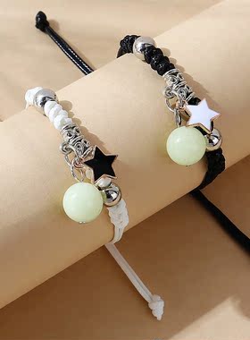 时尚风手编蝴蝶百搭饰品夜光珠