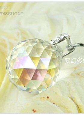 圆形水晶球紫罗兰时尚风礼物吊坠