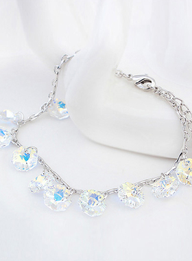 闪亮圆片多色甜美风浪漫水晶手链