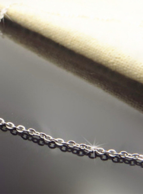 彩衣925纯银白金男女10十字链