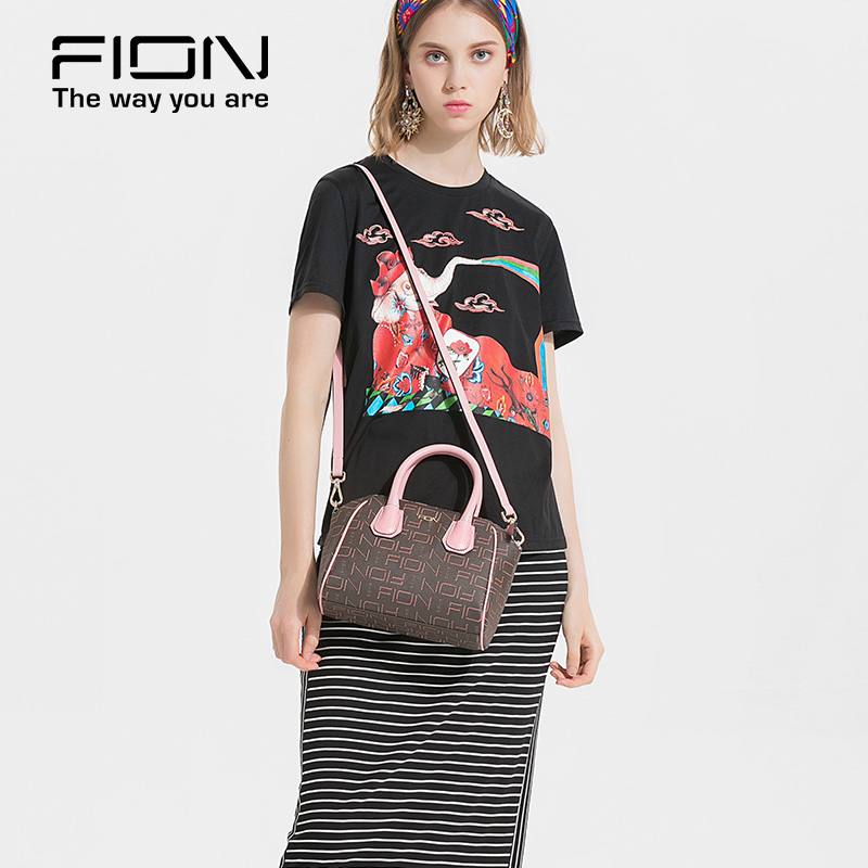 FION/菲安妮歐美時尚手提包印花翅膀包 單肩斜挎小包女迷你手挽包