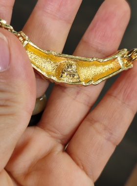 中古饰品中古品牌打标vintage蓝色水晶项链项链