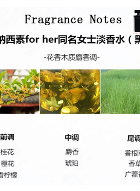 纳西素forher黑瓶香水7.5ml小样