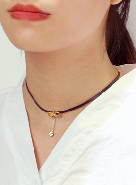 choker项圈短款黑色性感锁骨链