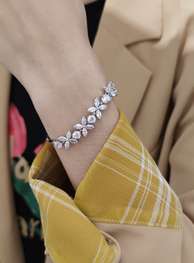 女铜镀金彩色锆石瑞丽高级感手链