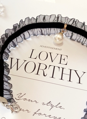 Yolo星球蕾丝花边网纱项链甜美少女丝绒锁骨链choker复古宽颈链