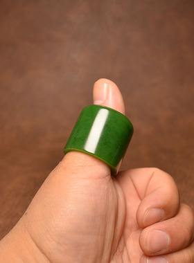 内径22碧玉籽料大扳指29码内径21