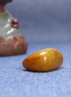 精品黄沁金包银玩料原籽大手链籽