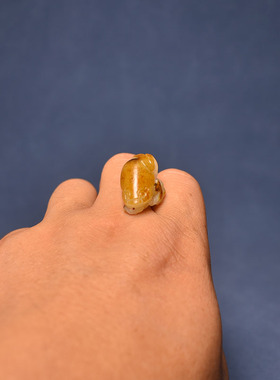 白玉独籽料金蟾挂坠戒面手串配饰