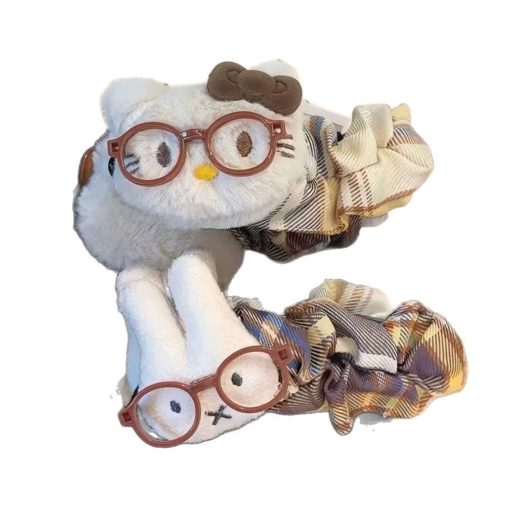 百搭少女感蓬松抓夹可爱格纹大号猫咪巨显发量香蕉夹后脑勺盘发夹,淘宝优惠券,粉丝福利购,淘宝优惠卷